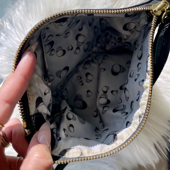 Black Coach Crossbody Purse with Gold Hardware - Picture 3 of 4